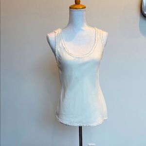 Theory 100% Silk Cream Camisole Size M: Good Condition